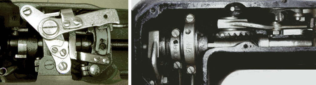 M�cabisme en acier avec excentrique pour le point zigzag